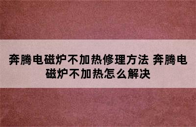 奔腾电磁炉不加热修理方法 奔腾电磁炉不加热怎么解决